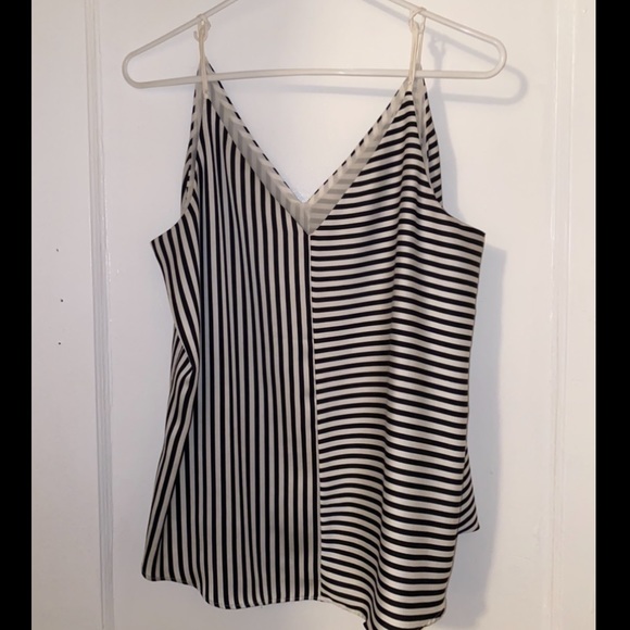 Express Tops - Express Black & White Strappy Blouse